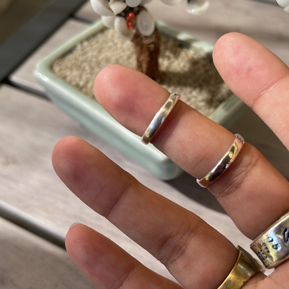Vintage Artisan Amber Glass Sterling Silver Rings🌞 - Picture 6 of 6